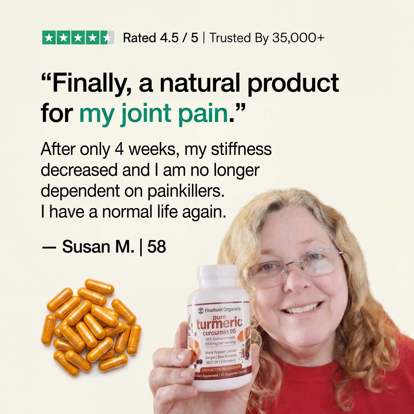 Pure Curcumin Turmeric Capsules (1000mg)