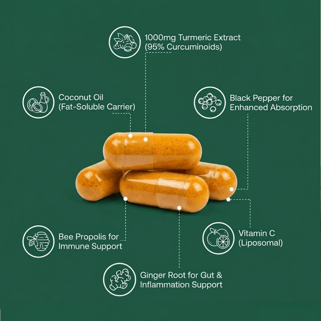 Kurkuma Curcumine Capsules (1.000 mg)